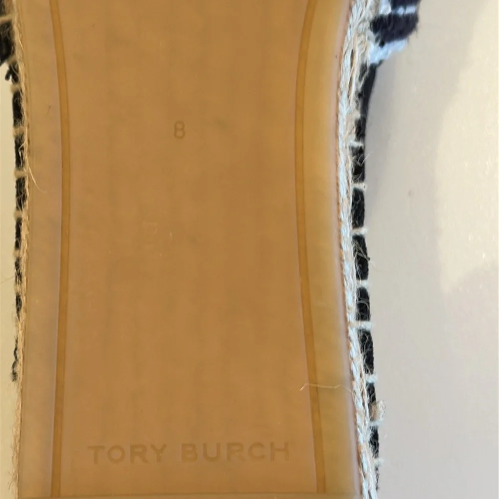 New Tory Burch Black and White Espadrilles. Size 8.